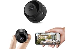 belltop Mini cámara espía Oculta HD - Cámara espía para Ver en el móvil y grabación – Cámara vigilancia WiFi camuflada con visión Nocturna con batería – para Coche, Interior y Exterior