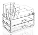 Produktbild Acryl Kosmetik Organiser Aufbewahrung für Kosmetik Ordnung Schubladen Organizer Schmuck (K5 mit Schublade 2 Fächer)