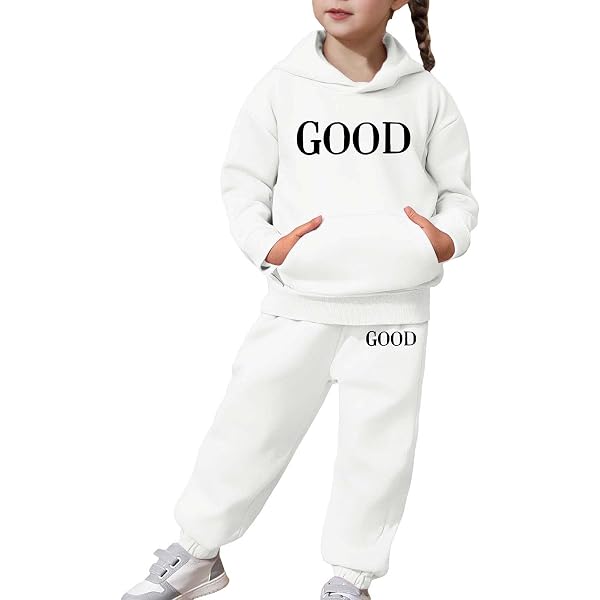 Ensemble Survêtement Enfant 3 Ans - Sweat à Capuche Et Pantalon Jogging Lettre Imprimée Unisexe