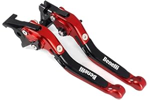 2BIRD Leve frizione del freno moto, 1 paia CNC Alluminio 6 Position Pieghevole regolabile Pieghevole ACCESSORI ACCESSORI A MOTOGLICE Leve maniglia per Benelli BJ 500 300 302 BN 600i BN302 300 899 600 TNT300
