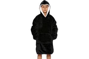 NOROZE Hoodie Blanket Kids | Boys Girls Oversized Hoodie Warm Sherpa Fleece Hooded Sweatshirt, Unisex Wearable Blanket Hoodie unicorn | One Size Fits All 7-13 Years