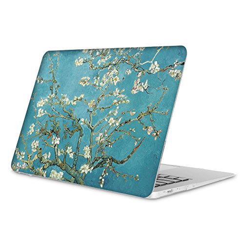 Fintie MacBook Air 13 Hülle - Ultra Slim Plastik Hartschale Schutzhülle Snap Case für Apple MacBook Air 13.3 Zoll (A1466 / A1369) , Mandelblüten