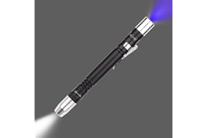 POCKETMAN Détecteur Torche Ultra fioletowy Blanc Fioletowy Pour Test Mini Lampe de poche UV 395 nm 2 en 1 Lampe de poche UV LED Blacklight 2 Source de lumière