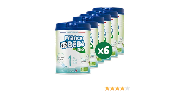 France Bebe Bio Lait Infantile Pour Bebe 1er Age En Poudre 0 A 6 Mois Lait Fabrique En France Bifidus Sans Huile De Palme Pack 6 Boites De 800g Amazon Fr Epicerie
