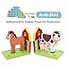 Fantasy Fields by Teamson Happy Farm Animal Childrens Wooden Kids Bookends Decoration Gift TD-11327A