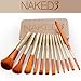 Makeup Brushes Set - Professional Bamboo Handle Kabuki Makeup Brush Foundation Blending Blush Powder Brush Cosmetics Brushes Set with Box by NAKED3