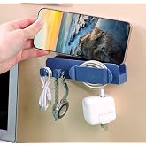 Figiza Duvar Tipi Telefon Şarj Standı &ndash; Yapışkanlı Kablo D&uuml;zenleyici, &Ccedil;ok Ama&ccedil;lı Pratik Telefon Standı (13x3,5x2,2 cm, Asorti