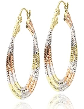 Juvel-Jewelry Schmuck Ohrringe Braun Gold plating klassische edle Ohrringe Hoop für Mädchen