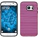 Produktbild Hybridhülle für Samsung Galaxy S7 - brushed Case pink - Cover PhoneNatic Schutzhülle + 2 Schutzfolien