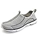 SAGUARO Badeschuhe Wasserschuhe Mesh Schnell Trocknend Aqua Slip on Schuhe Sommer Strandschuhe Surfschuhe Wanderschuhe für Unisex Damen Herren(Grau,43)