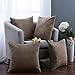 Produktbild Weicher Cushon Überzug für Terrasse Couch – Pony Dance massiv dekorativer Überwurf-Kissenbezug mit einer länglichen Samt Accent Kissenbezüge für Sofa inkl. versteckter Reißverschluss, 1 Stück, Wildleder, taupe, 26" x 26",set of 4