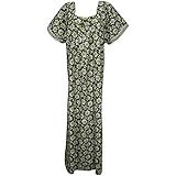 Indiatrendzs Women's Cotton Nighty Floral Nightwear Maxi Nightdress Free Size