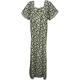Indiatrendzs Women's Cotton Nighty Floral Nightwear Maxi Nightdress Free Size