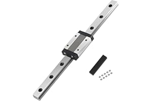 KGTCN MGN9H 150 mm di lunghezza, mini guida lineare in acciaio inox, con 1 blocco scorrevole MGN9H, per stampanti 3D fai da te e macchina CNC