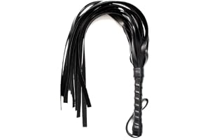 Läder Cosplay Whip Sport Träning Tillbehör Bekvämt Handtag Par Gåva Svart Mjukt Läder Whip Träning Tillbehör