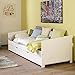Produktbild Funktionsbett ausziehbar mit Bettschublade  Buche massiv weiß lackiert  Liegefläche 90x200cm & 90x190cm  Einzelbett Gästebett Jugendbett