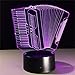 Produktbild MAG.AL 3D Akkordeon Geschenk Acryl Nachtlicht LED Zimmer Wohnzimmer Schlafzimmer Beleuchtung Möbel Dekoration Farbe 7 Farbe Haus Möbel Zubehör