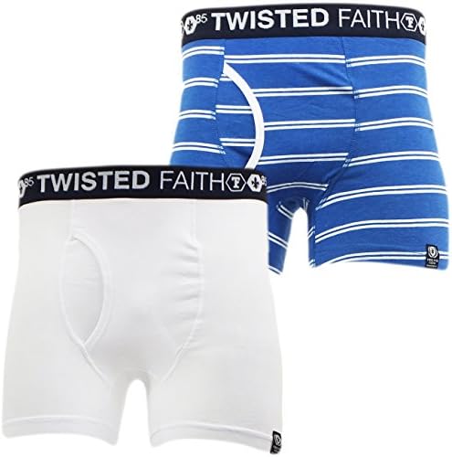 Mens Twisted Faith Underwear Boxer Pants Pack of 2 S M L XL 30 32 34 36
