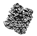 Pinkyee Girl'S Zebra Lace Ruffle Leg Warmers Black