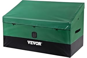 VEVOR Wodoodporna zewnętrzna skrzynka do przechowywania z PE z pokrywą bocznymi uchwytami 440L, pojemnik na narzędzia ogrodowe z pokrywą o pojemności 440 l, kufer ogrodowy