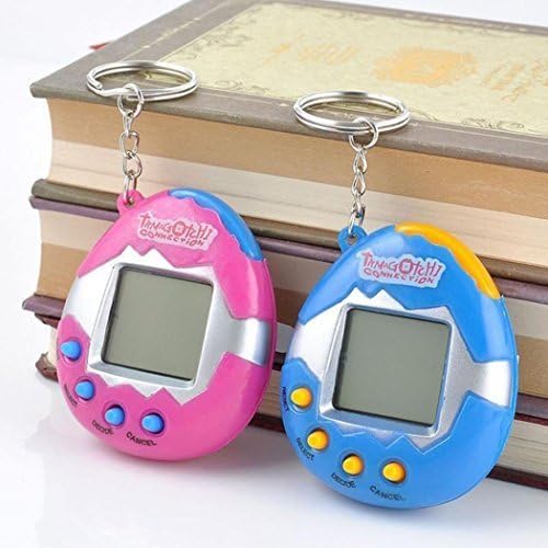 Kamoku101 1PC Funny Retro 49 Pets in One Virtual Pet Cyber Toy Tamagotchi Digital Pet Keyring