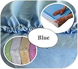 Jersey 100% Cotton Fitted Sheet Suits Junior Cot Bed 160x70 cm - BLUE