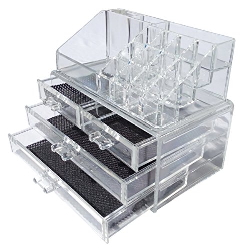 Adoraland Kosmetik Make-up Veranstalter Mit 4 Schubladen und Top - 2