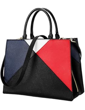 UtoteBag Damen Leder Handtasche Damen Tote Bag Top Griff Tasche Damen Geldbörse aus echtem Leder Umhängetasche