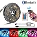 Produktbild LED Streifen TV Hintergrundbeleuchtung, Mopoin LED Strip RGB 2M SMD 5050 Lichtband Leiste,Android und IOS Smartphone Bluetooth Kontrolliert Licht Streifen für TV PC Computer Schrank mit 24keys Remote