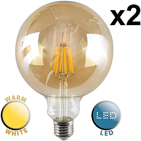 Sponsored Ad – MiniSun | Retro Style 6W LED Filament ES E27 Amber Tinted Light Bulbs | LED Bulbs, Home Décor & Improvement Essential | Set of 2 | 2700K Warm White