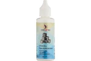 HONSELL Creartec - Steacoll Specksteinkleber, 50 ml, Spezialkleber für Speckstein, trocknet transparent, Klebestelle unsichtbar, Bunt