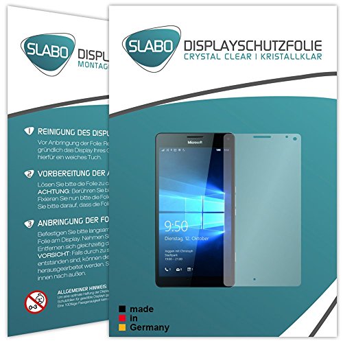 4 x Slabo Displayschutzfolie Microsoft Lumia 950 XL Displayschutz Schutzfolie Folie „Crystal Clear“ unsichtbar MADE IN GERMANY - 2