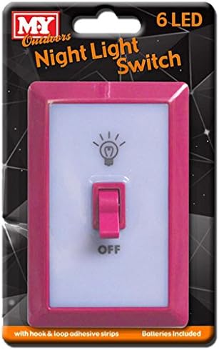 MY night light 6 LED lights - looks like a light switch - battery operated - ideal childs night light or camping, garage light