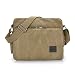 Produktbild GSTEK Messenger Tasche Kuriertasche Umhängetasche Messenger Bag, Unisex Casual Vintage Stoff Rucksack (Khaki)