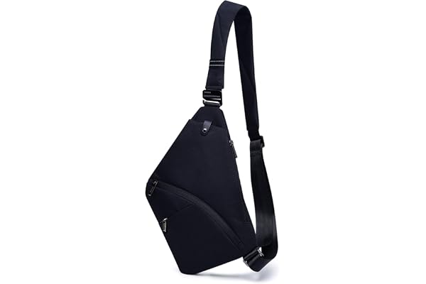 OSOCE Sacoche Homme Bandouliere Sac Poitrine Homme Portefeuille en Bandoulière Sacoche Antivol Léger Multi-Fonctionnel Sling Bag Imperméable Crossbody Sac Noir