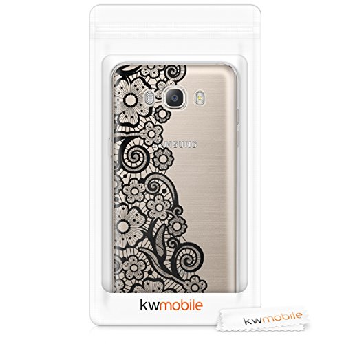 kwmobile Funda para Samsung Galaxy J5  2016  DUOS - Case para m  vil en TPU silicona - Cover trasero Dise  o Flores dibujadas en negro transparente reviews kwmobile Funda para Samsung Galaxy J5  2016  DUOS - Case para m  vil en TPU silicona - Cover trasero Dise  o Flores dibujadas en negro transparente
