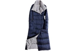 Onsoyours Piumino Donna Double Face Dolcevita Antivento Inverno Caldo Capispalla Giacca Sottile Ultraleggero Elegante Parka Cappotto Lungo