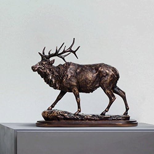 PRIDE S Retro Design Cafe Bar Restaurant Reindeer Desktop Pendulum Decoration ( Color : Black )