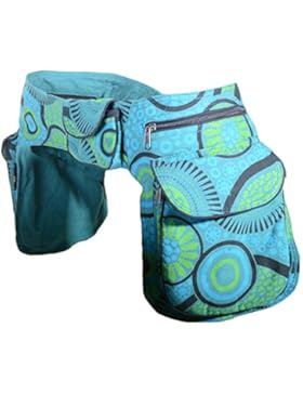 Kunst und Magie Doppel Bauchtasche Sidebag Gürteltasche Festivaltasche Hippie Goa