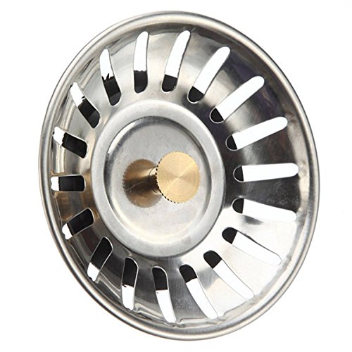 Price comparison product image KINGSO Stainless Steel Sink Plug Basket Strainer Waste Drain Stopper Home Kitchen
