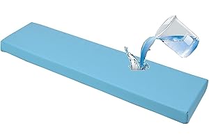 ZZDZW Cojín para Banco Impermeable para Interiores & Exteriores, 5 Cm De Grosor, Cojín para Asiento De Columpio, Antideslizante, para Jardin Patio, Comedor, Columpio(Azul,90x50 cm)