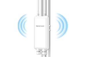 NEWFAST Neuester Outdoor WLAN Access Point,AC1200 Dualband Wetterfeste Outdoor WLAN Repeater mit 3 Gigabit Ethernet Ports,Für Outdoor WLAN Verstärker für Außenbereiche,PoE Powered,IP66 Water Resistant