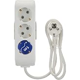 Viko Multi-Let &Uuml;&ccedil;l&uuml; Priz Topraklı Kablolu &Ccedil;ocuk Korumalı 1 Mt