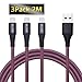 Price comparison product image Long Charger Cable (3 Pack 2M) Extra Long Fast Charging Wire 6FT for Apple iPhone XR/X/8/8 Plus/7/7 Plus/6/6s/Plus/SE/5c/5s/5 iPad Air 2/Mini/Max 2 meter Cord