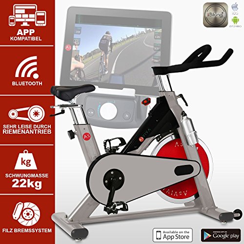 AsVIVA S8 Pro Indoor Cycle Speed-Bike App-Bluetooth (kompatibel – ein Fitnessbike Heimtrainer und Fitnessgerät, Speedbike Fitnessrad) - 2