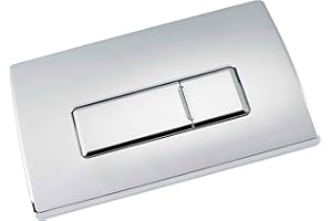 WITPOCE Square Chrome Pneumatic Toilet Concealed Cistern Large Flush Plate WC Button