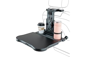 NEWFUN Table Voiture, Tablette Voiture Siege Arriere, Bureau avec Porte-Boisson et Porte-téléphone Portable pour Voyager en Voiture, Tavailler, écrire, Manger