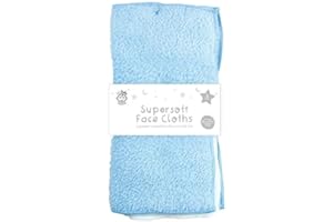 The Home Fusion Company 3 Pack SuperSoft Baby Wash Cloths Bath Feeding Shower Towel Flannel Wipe Pink Or Blue