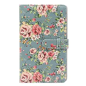 FotoCart 96 Pockets Mini Film Photo Album Book for Fujifilm Instax Mini LiPlay 11 9 8 7s 70 90 Link Instant Camera 3 Inch Polaroid Picture Name Card Holder (Green Pink Flowers)