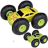 In dem kompakten RC Stunt Flipper steckt ein richtiges Kraftpaket. Das funkferngesteuertes Spielzeugauto verfügt über eine Rotations- und Flipfunktion mit dem Kinder tolle Stunts und atemberaubende Tricks hinlegen können. Direkt nach dem Einsetzen der mitgelieferten Batterien kann der Spielspaß beginnen. Mit diesem Auto wird das Kinderzimmer zur Stuntarena!  Spielzeugauto  Farbe: gelb, grün  Mit Funkfernsteuerung  360° Flipfunktion  Mit Licht  Funkfrequenz: 40MHz  Reichweite bis zu 12 m